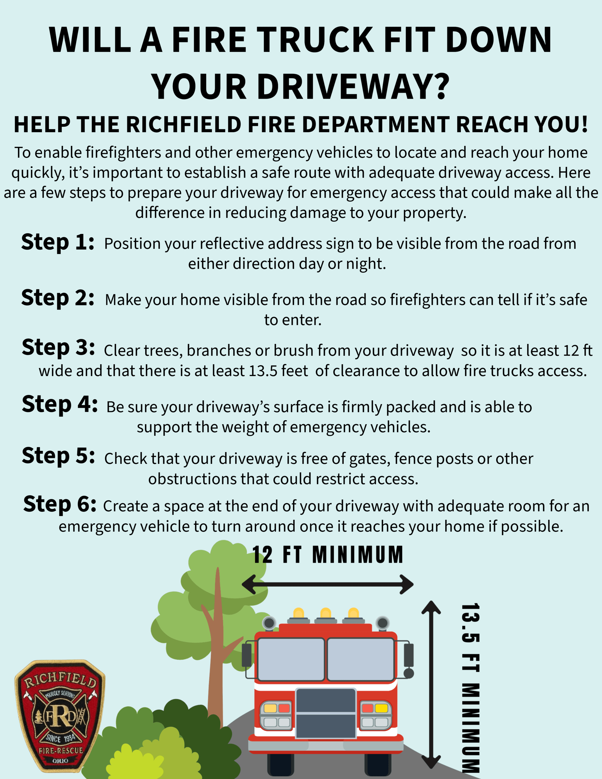 Fire Truck Drive Safety Flyer