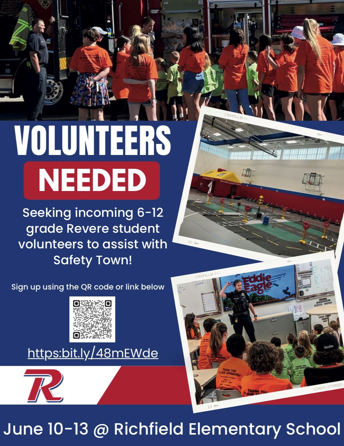 Safety Town Student Volunteer flyer 2024